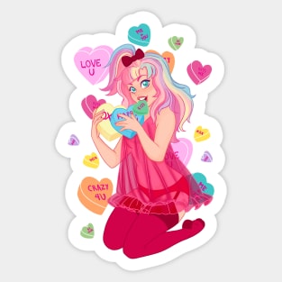 candy hearts Sticker